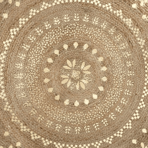 WELL HOME - Tapete de juta dourado brilhante