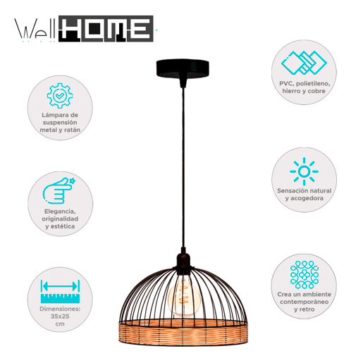 WELL HOME - Candeeiro suspenso de metal WELL HOME - Candeeiro suspenso de metal