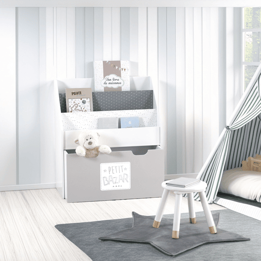 WELL HOME - Estante com recipiente e rodízios WELL HOME - Estante com recipiente e rodízios