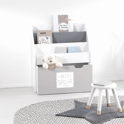 WELL HOME - Estante com recipiente e rodízios WELL HOME - Estante com recipiente e rodízios