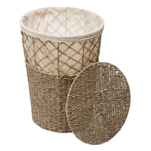 WELL HOME - Cesto de vime com tampa bege WELL HOME - Cesto de vime com tampa bege