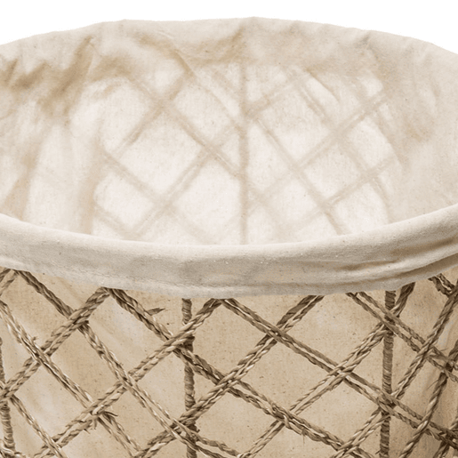 WELL HOME - Cesto de vime com tampa bege WELL HOME - Cesto de vime com tampa bege