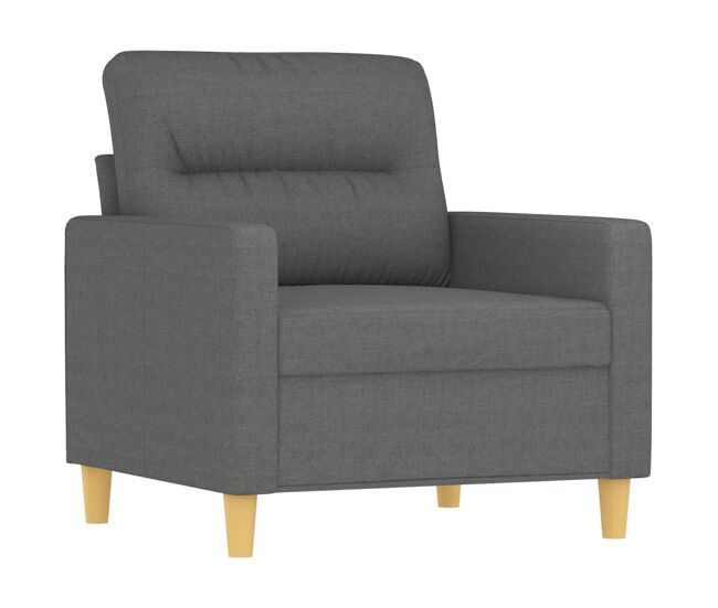 Vidaxl sillón de tela gris oscuro 60 cm