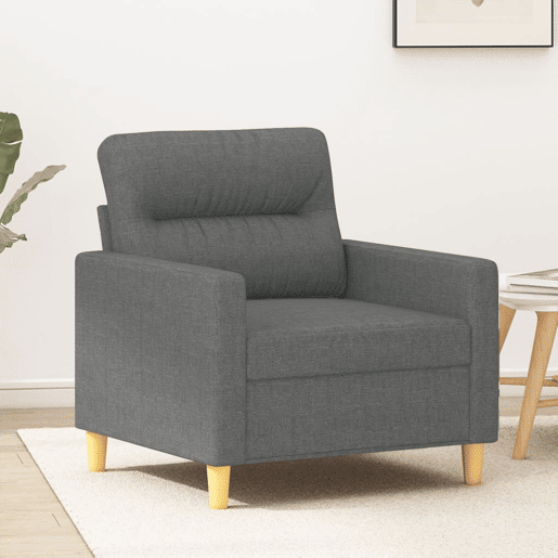 vidaXL Poltrona 60 cm tecido cinzento-escuro vidaXL Poltrona 60 cm tecido cinzento-escuro