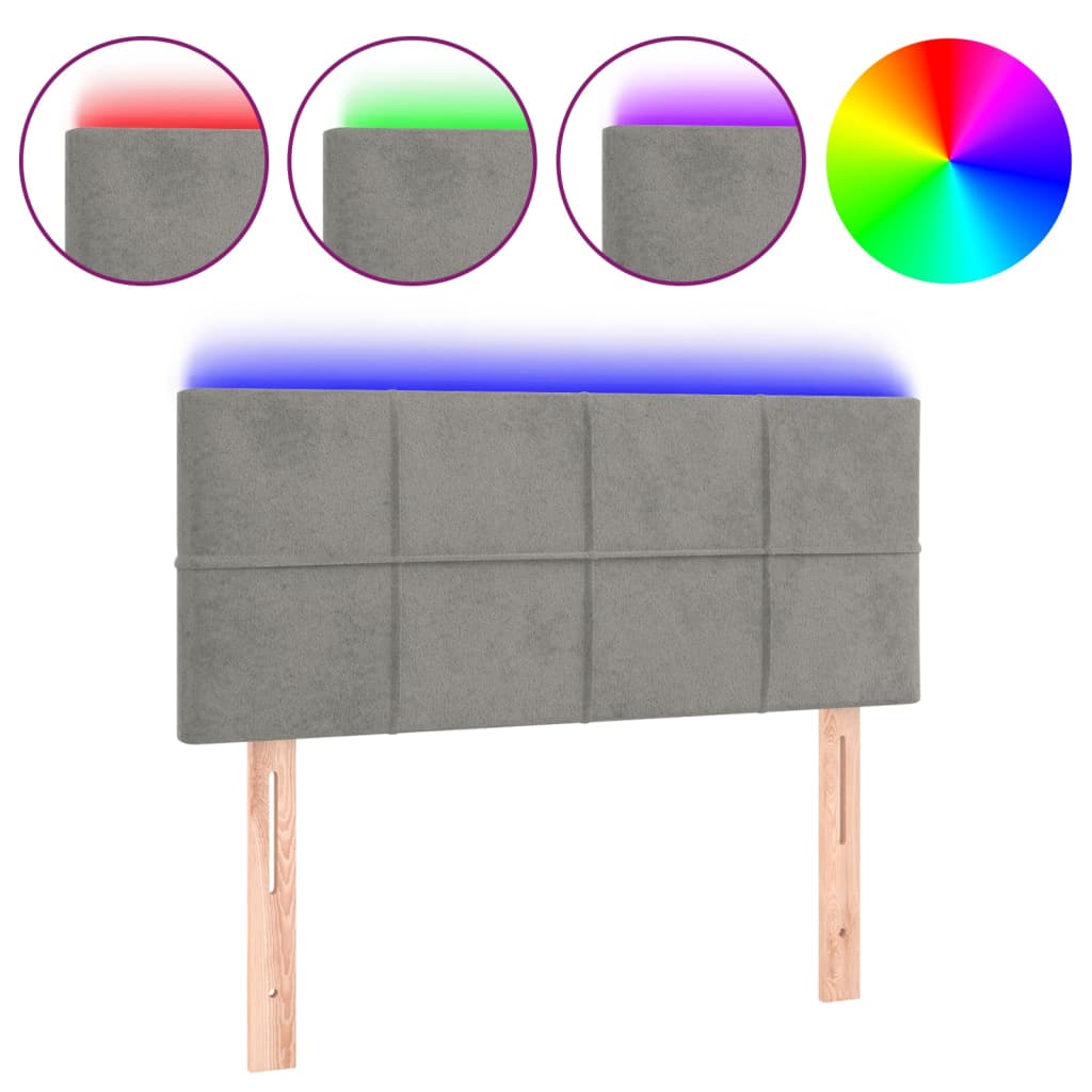 Cabecero Con Led 80 Gris Claro
