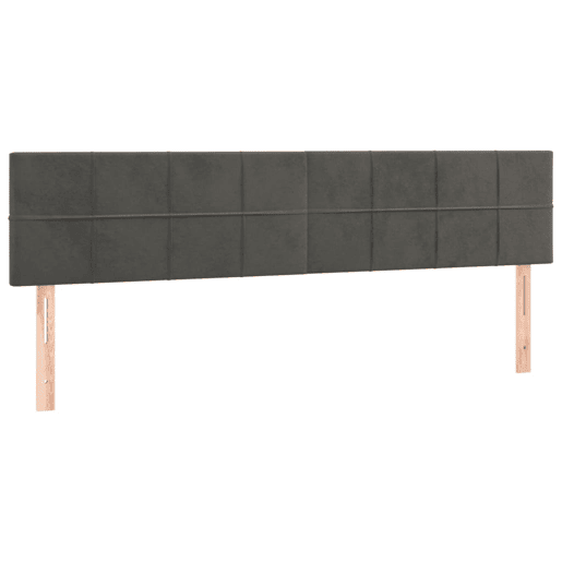 vidaXL Cabeceira de cama cluzes LED veludo 160x5x7888cm cinza-escuro vidaXL Cabeceira de cama cluzes LED veludo 160x5x7888cm cinza-escuro