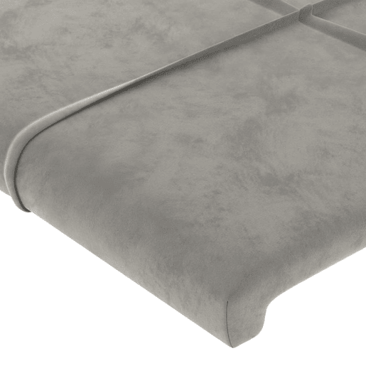 vidaXL Cabeceira de cama cluzes LED veludo 160x5x7888 cm cinza-claro vidaXL Cabeceira de cama cluzes LED veludo 160x5x7888 cm cinza-claro