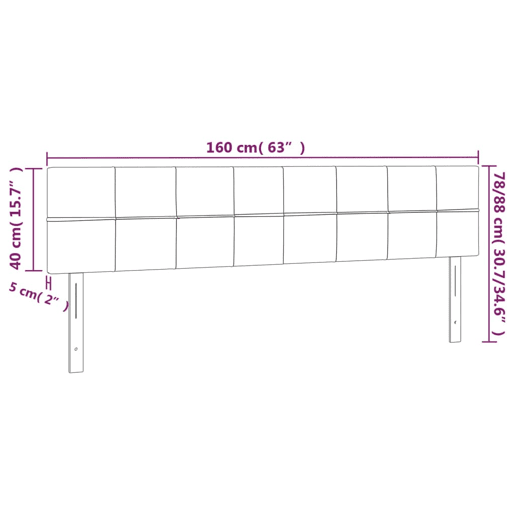 vidaXL Cabeceira de cama cluzes LED veludo 160x5x7888 cm cinza-claro vidaXL Cabeceira de cama cluzes LED veludo 160x5x7888 cm cinza-claro