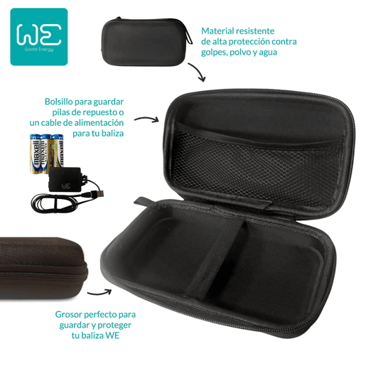 Conjunto WE de 2 faróis de emergência + caixa dupla anti-choque