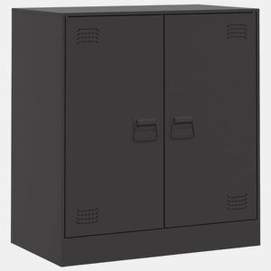 vidaXL Aparador 67x39x73 cm aço preto
