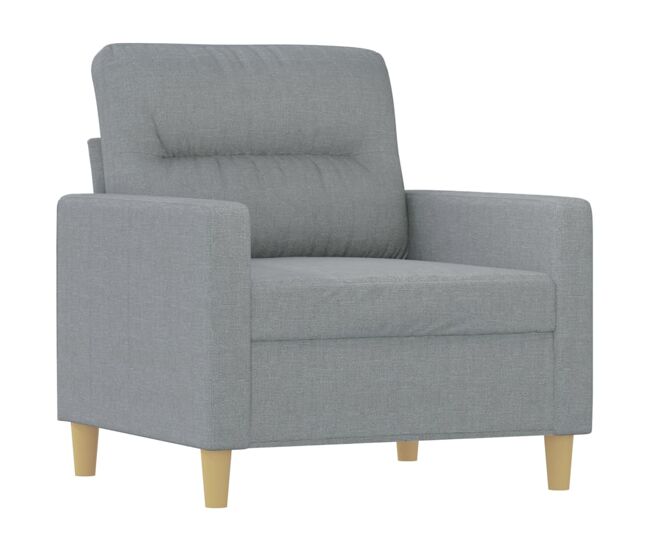 Vidaxl sillón de tela gris claro 60 cm