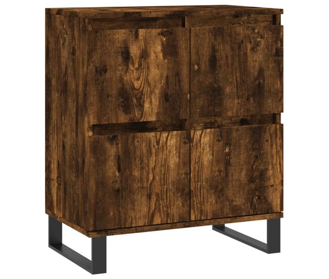 Vidaxl aparador madera contrachapada color roble ahumado 60x35x70 cm