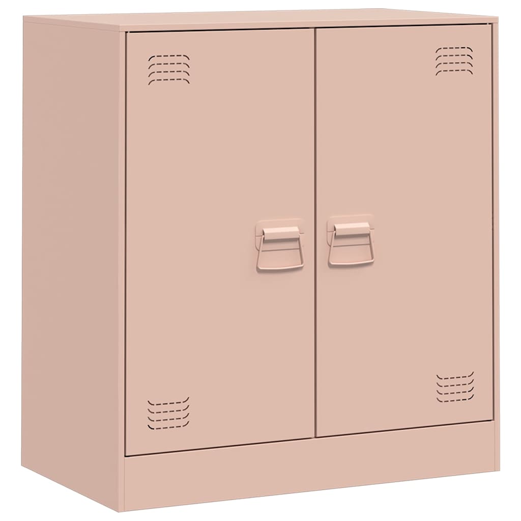 Vidaxl aparador de acero rosa 67x39x73 cm