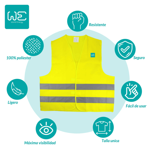 Colete Refletor Amarelo 100% Poliéster 12 mrm2