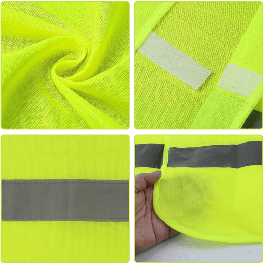 Colete Refletor Amarelo 100% Poliéster 12 mrm2