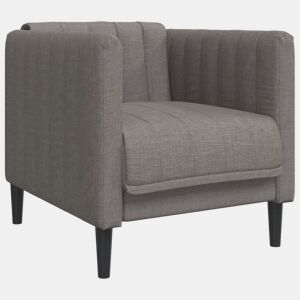 vidaXL Poltrona tecido cinzento-acastanhado