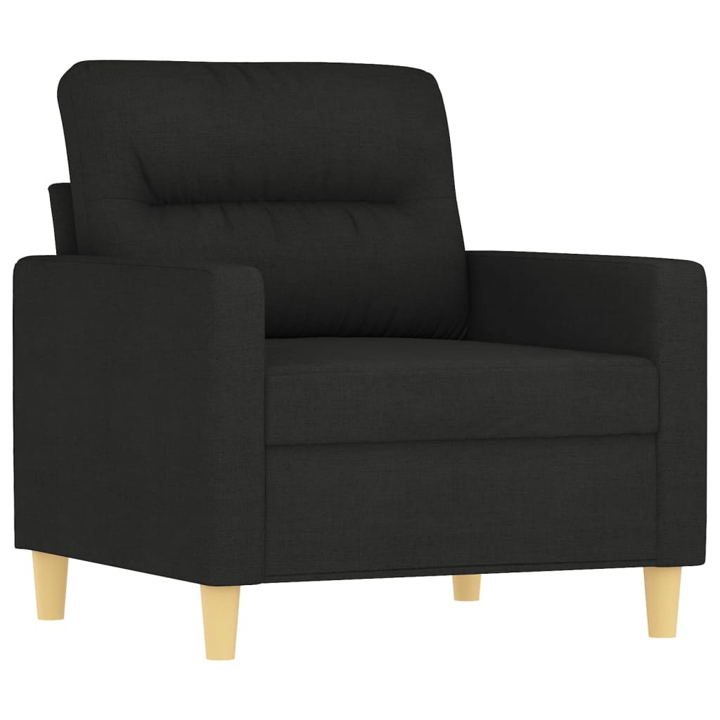 Vidaxl sillón de tela negro 60 cm