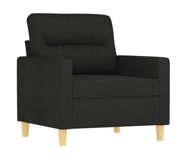 Vidaxl sillón de tela negro 60 cm