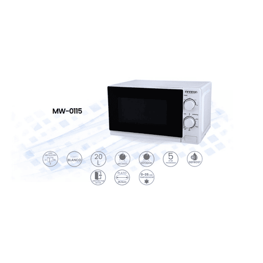 Micro-ondas INFINITON MW-0115, 20 litros, 700 W, descongelação, Blanco