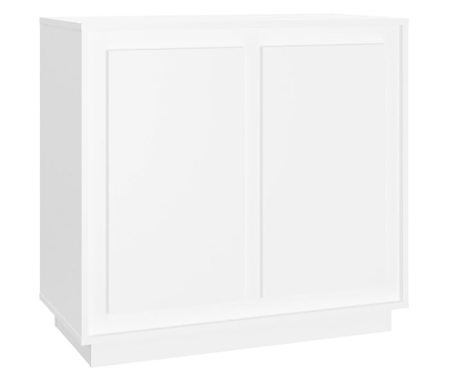 Vidaxl aparador de madera contrachapada blanco 80x34x75 cm