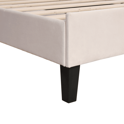 Cama individual estofada em veludo - 90x200cm - cabeceira em forma de flor - com estrado - Bege
