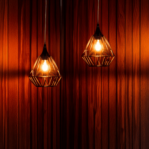 WELL HOME - Luminária de teto suspensa de metal