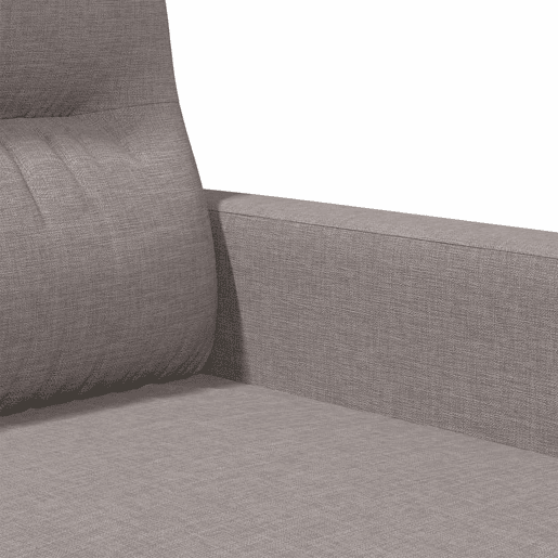 vidaXL Sofá de 3 lugares tecido 180 cm cinzento-acastanhado