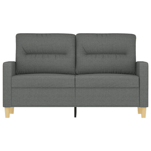 vidaXL Sofá de 2 lugares em tecido 120 cm cinzento-escuro