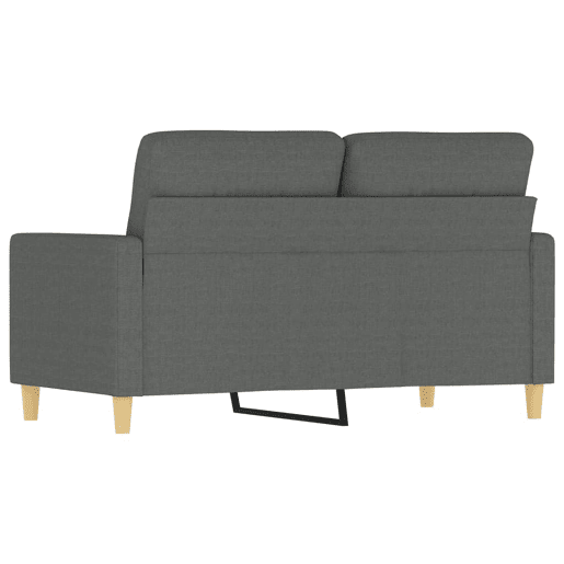 vidaXL Sofá de 2 lugares em tecido 120 cm cinzento-escuro