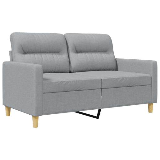vidaXL Sofá de 2 lugares em tecido 120 cm cinzento-claro vidaXL Sofá de 2 lugares em tecido 120 cm cinzento-claro