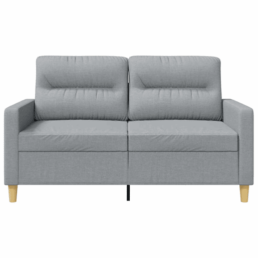 vidaXL Sofá de 2 lugares em tecido 120 cm cinzento-claro vidaXL Sofá de 2 lugares em tecido 120 cm cinzento-claro