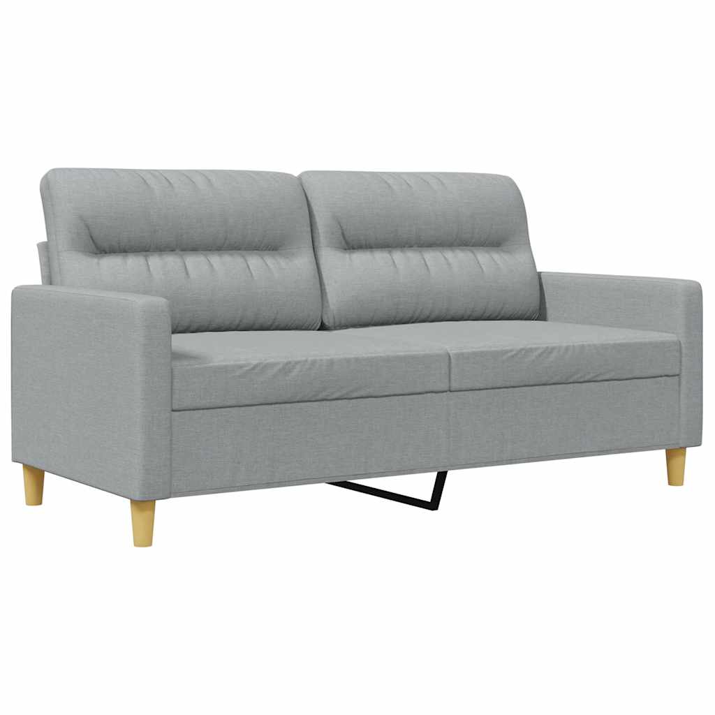 Vidaxl sofá de 2 plazas de tela gris claro 140 cm