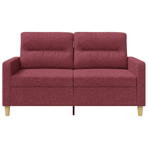vidaXL Sofá de 2 lugares tecido 120 cm vermelho tinto vidaXL Sofá de 2 lugares tecido 120 cm vermelho tinto