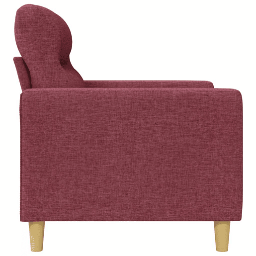 vidaXL Sofá de 2 lugares tecido 120 cm vermelho tinto vidaXL Sofá de 2 lugares tecido 120 cm vermelho tinto