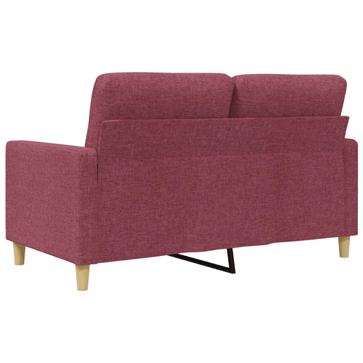 vidaXL Sofá de 2 lugares tecido 120 cm vermelho tinto vidaXL Sofá de 2 lugares tecido 120 cm vermelho tinto