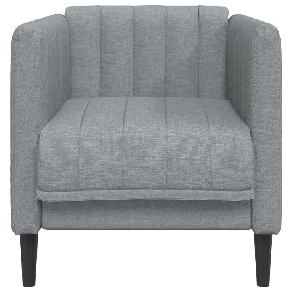 Vidaxl sillón de tela gris claro