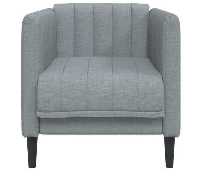 Vidaxl sillón de tela gris claro
