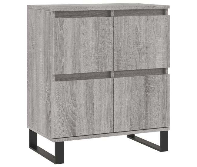 Vidaxl aparador de madera contrachapada gris sonoma 60x35x70 cm