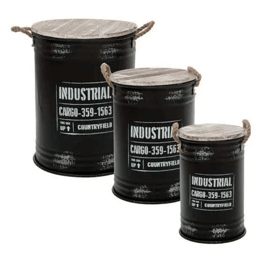 WELL HOME - CONJUNTO de 3 cubos de metal Southbay