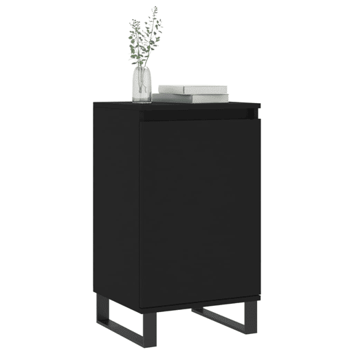 vidaXL Aparadores 2 pcs 40x35x70 cm derivados de madeira preto