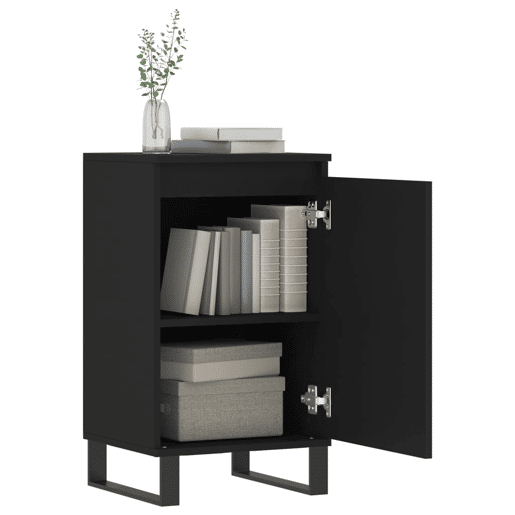 vidaXL Aparadores 2 pcs 40x35x70 cm derivados de madeira preto
