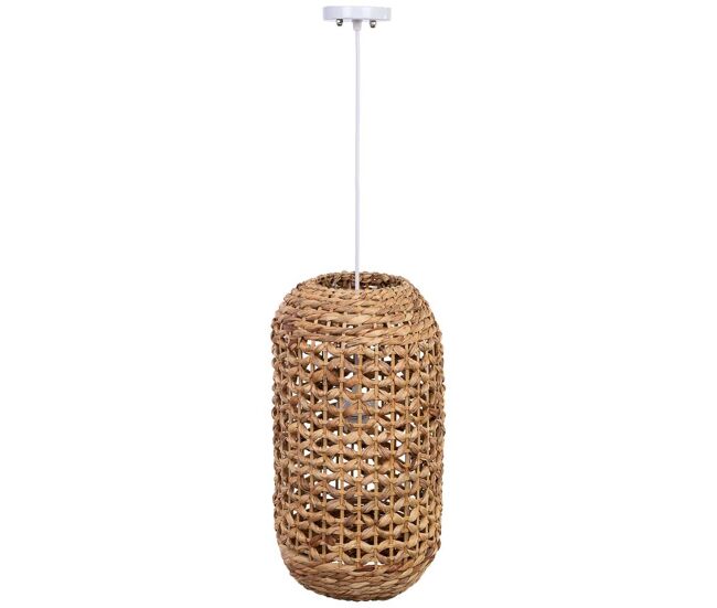 Lampara de techo de fibra de jacinto d26x50