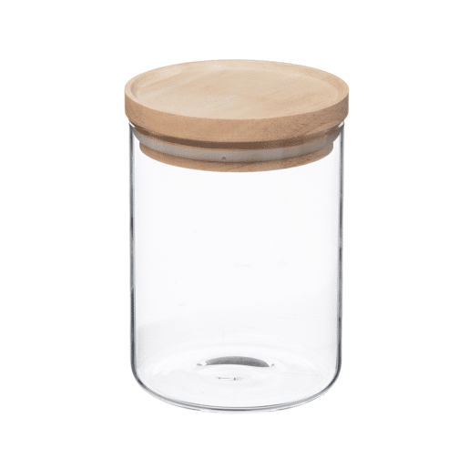 WELL HOME - Frasco de vidro e madeira, selo hermético 600ML