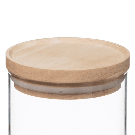 WELL HOME - Frasco de vidro e madeira, selo hermético 600ML