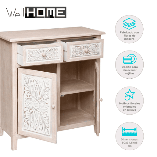 WELL HOME - Aparador prático e elegante com 2 portas