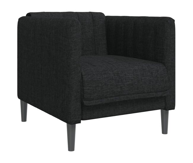 Vidaxl sillón de tela negro