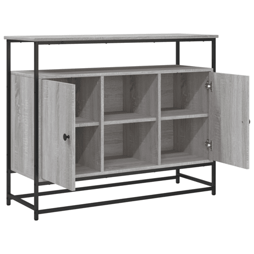 vidaXL Aparador 100x35x80 cm derivados de madeira cinzento sonoma