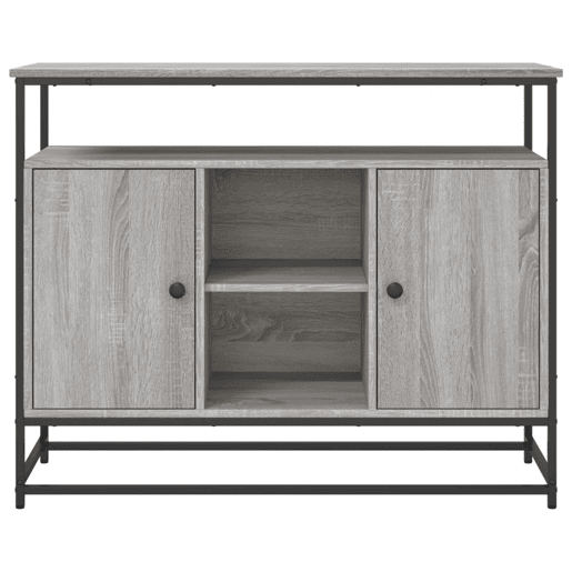 vidaXL Aparador 100x35x80 cm derivados de madeira cinzento sonoma