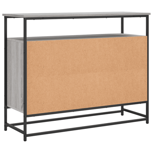 vidaXL Aparador 100x35x80 cm derivados de madeira cinzento sonoma
