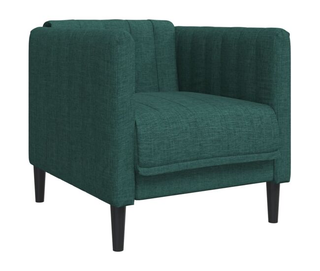 Vidaxl sillón de tela verde oscuro